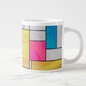Tasse Géante Impression Mondrial jaune rose (Droite)