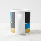 Tasse Géante Impression noir rose bleu monochrome (Dos)