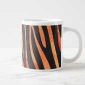 Tasse Géante Impression noire et orange Zebra (Droite)