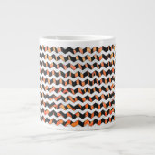 Tasse Géante Impression noire et orange Zebra (Devant)