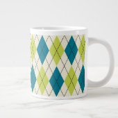 Tasse Géante Jacquard Bleu Et Vert (Droite)
