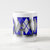 Tasse Géante Jacquard papa bleu et gris (Devant)