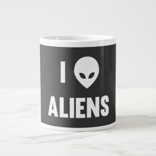 Tasse Géante J'aime des aliens