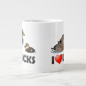 Tasse Géante J'aime des canards (Devant)