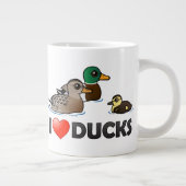 Tasse Géante J'aime des canards (Droite)