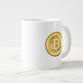 Tasse Géante J'aime le bitcoin (Devant droit)