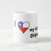 Tasse Géante J'aime mon amie chilienne (Devant)
