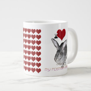 Tasse Géante J'aime mon lapin géant flamand
