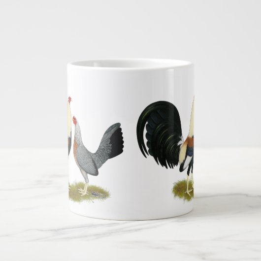 Tasse Géante Jeu gris Paire (Devant)