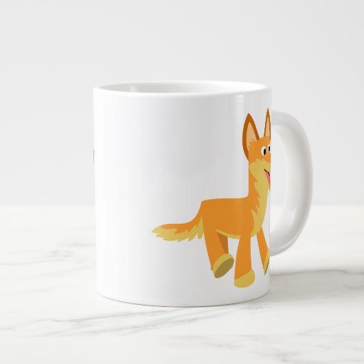 Tasse Géante Joli Dingo Caricature (Devant droit)