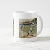 Tasse Géante Joueur de baseball lancé à la deuxième base (Devant droit)