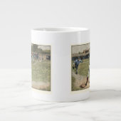 Tasse Géante Joueur de baseball lancé à la deuxième base (Devant)