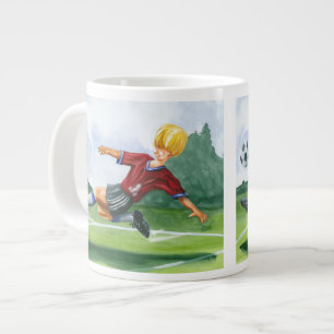 Tasse Géante Joueur de foot à la balle par Jay Throckmorton
