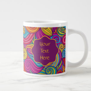 Tasse Géante Joyau coloré rétro Tonage Tourbillonnant Motif d