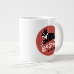 Tasse Géante Joyeux Boston Terrier Running Joli chien de dess