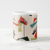 Tasse Géante Jumbo Mug, tissu atomique moderne du milieu du siè (Devant)