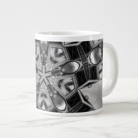 Tasse Géante Kaleidoscope Star gris foncé... (Devant droit)