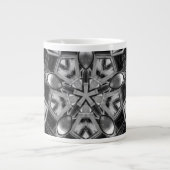 Tasse Géante Kaleidoscope Star gris foncé... (Devant)