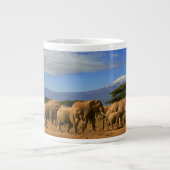 Tasse Géante Kilimandjaro Et Éléphants (Devant)