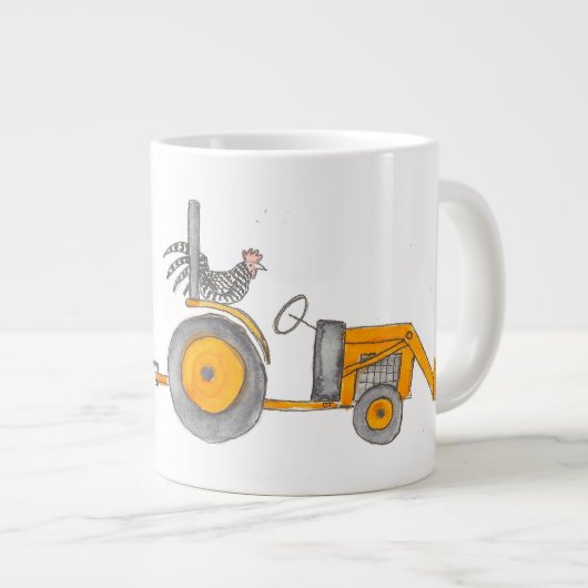 Tasse Géante Kubota et poules (Devant droit)