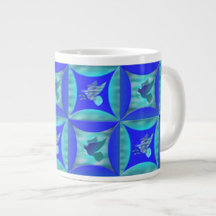 Tasse Géante La colombe bleue dans le trou dans la porte de la