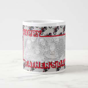 Tasse Géante La fête des pères coupée AJOUTENT VOS motos de