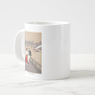 Tasse Géante La La citent la scène d'art déco