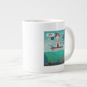 Tasse Géante La maison est où l'Ancre se laisse tomber