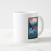 Tasse Géante La pêche à la mouche - Montana (Devant droit)