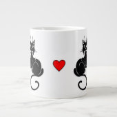Tasse Géante L'amour du chat noir (Devant)