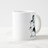 Tasse Géante Lapin : Noir et Blanc (Devant droit)