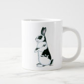 Tasse Géante Lapin : Noir et Blanc (Droite)