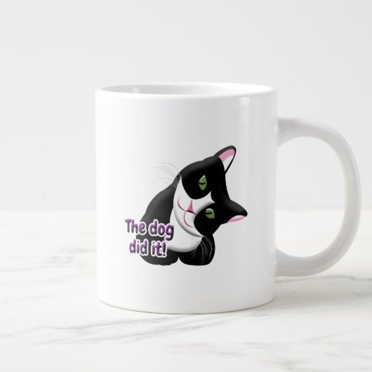 Tasse Géante Le chien l'a fait Chat (Droite)