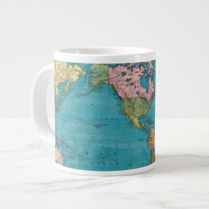 Tasse Géante Le monde, la projection de Mercator