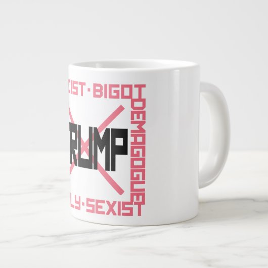 Tasse Géante Le rose anti-Trump (Devant droit)