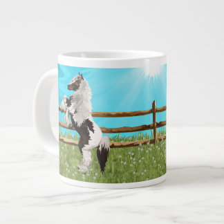 Tasse Géante Le Vanner Horse sur un champ paradisiaque de margu