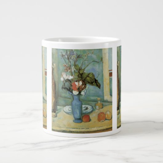 Tasse Géante Le Vase Bleu (Fleurs et Fruits) par Paul Cezanne (Devant)