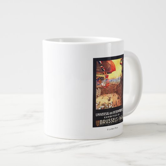 Tasse Géante Lebaudy Airship avec World Flags à Expo (Devant droit)