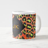 Tasse Géante Léopard orange et jaune (Devant droit)