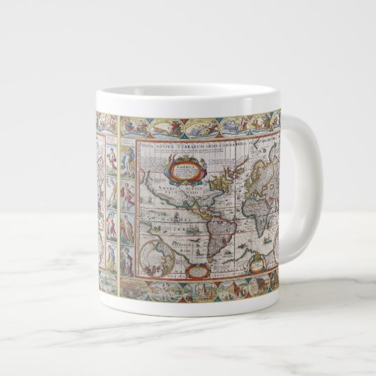 Tasse Géante Les muqueuses de la carte du monde antique (Devant droit)
