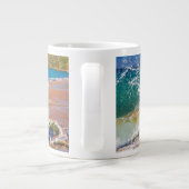 Tasse Géante Les vagues s'écrasent sur la plage d'Hawaï (Dos)