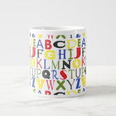 Tasse Géante Lettres de couleur vive de Megan Meagher (Devant)