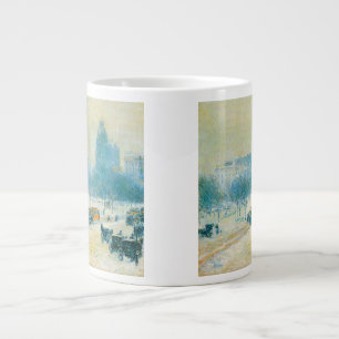 Tasse Géante L'Hiver à Union Square de Frederick Childe Hassam
