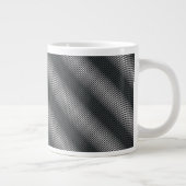 Tasse Géante Lignes de gris noir et blanc ultra minces (Droite)