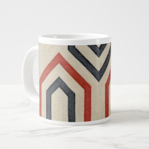 Tasse Géante Lignes graphiques orange et bleu