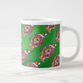 Tasse Géante Lion Christmas on Green (Droite)
