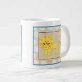 Tasse Géante Lion jaune avec Pois blancs (Devant droit)