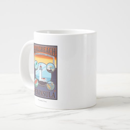 Tasse Géante Long Beach, WashingtonTravel (Devant gauche)