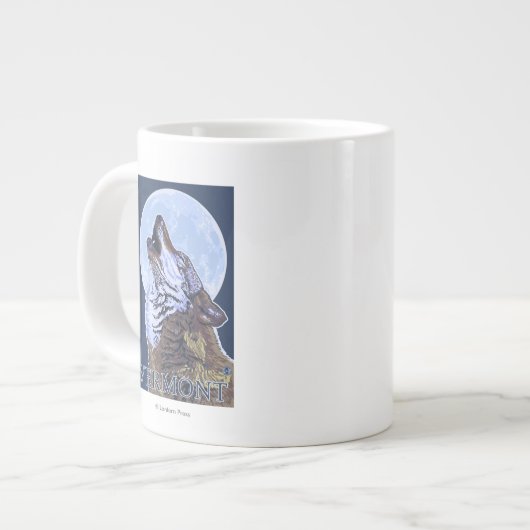 Tasse Géante Loup de VermontHowling (Devant gauche)