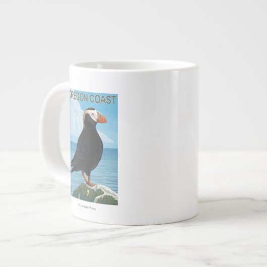 Tasse Géante Macareux tufté de côte de l'Orégon (Devant gauche)